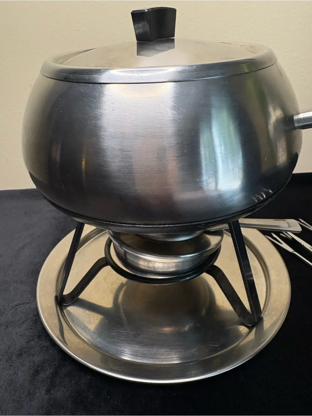 WMF Cromargan Switzerland Vintage FonduePot Set